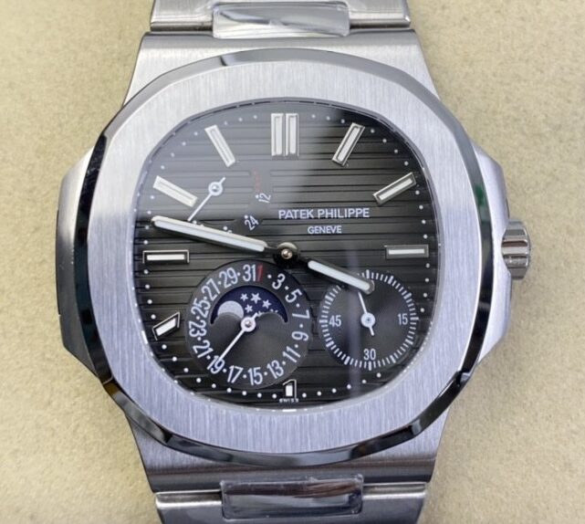 GR Factory Fake Patek Philippe Nautilus 5712 Dark Gray Dial Watches
