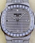 TW Factory Replica Patek Philippe Nautilus 5719/10G-010 Full Diamond Watch