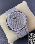 TW Factory Replica Patek Philippe Nautilus 5719/10G-010 Full Diamond Watch