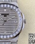 TW Factory Replica Patek Philippe Nautilus 5719/10G-010 Full Diamond Watch