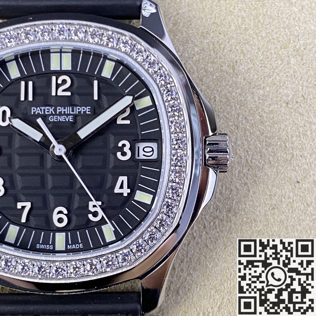 PPF Factory Fake Patek Philippe Aquanaut 5067A-001 Women's Diamond Watch
