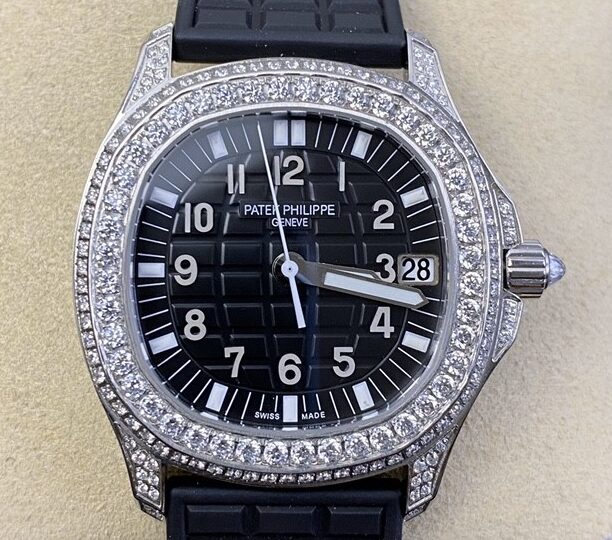 PPF Factory Fake Patek Philippe Aquanaut 5069G-001 Women’s Diamond Watch