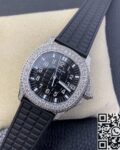 PPF Factory Fake Patek Philippe Aquanaut 5069G-001 Women’s Diamond Watch