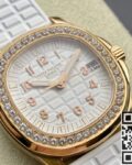 PPF Factory Replica Patek Philippe Aquanaut 5068R-010 Women’s Rose Gold Diamond Watch