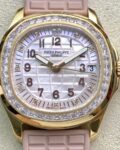 PPF Factory Fake Patek Philippe Aquanaut 5072R-001 Women’s Rose Gold Diamond Watch