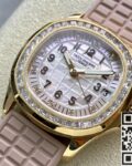 PPF Factory Fake Patek Philippe Aquanaut 5072R-001 Women’s Rose Gold Diamond Watch