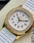 PPF Factory Replica Patek Philippe Aquanaut 5068R-010 Women’s Rose Gold Diamond Watch