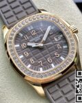 PPF Factory Replica Patek Philippe Aquanaut 5068R Women’s Rose Gold Diamond Watch