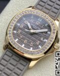 PPF Factory Replica Patek Philippe Aquanaut 5068R Women’s Rose Gold Diamond Watch