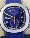 OM Factory Fake Patek Philippe Aquanaut 5968A Blue Dial Watch