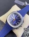 OM Factory Fake Patek Philippe Aquanaut 5968A Blue Dial Watch