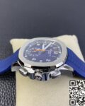 OM Factory Fake Patek Philippe Aquanaut 5968A Blue Dial Watch