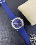 OM Factory Fake Patek Philippe Aquanaut 5968A Blue Dial Watch