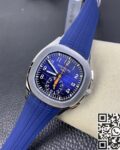 OM Factory Fake Patek Philippe Aquanaut 5968A Blue Dial Watch