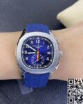 OM Factory Fake Patek Philippe Aquanaut 5968A Blue Dial Watch