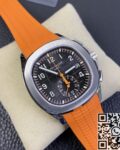 OM Factory Replica Patek Philippe Aquanaut 5968A-001 Orange Rubber Strap