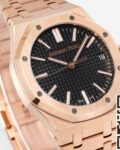 APS Factory Fake Audemars Piguet Royal Oak 15510OR.OO.1320OR.04 Rose Gold Black Dial Watch