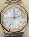 ZF Factory Replica Audemars Piguet Royal Oak 15500 Rose Gold White Dial Watch