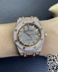 GS Factory Replica Audemars Piguet Royal Oak 15402OR Rose Gold Diamond Watch