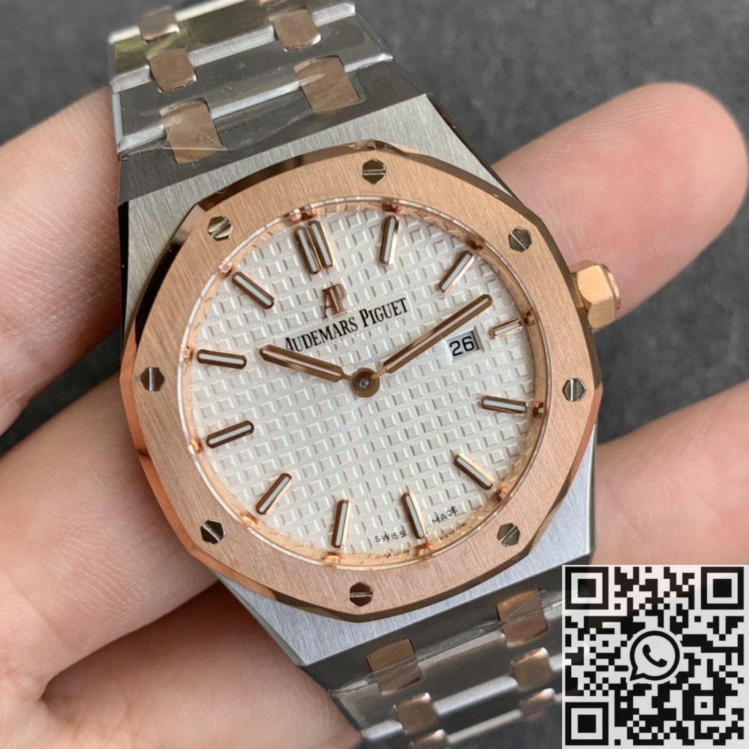 JF Factory Fake Audemars Piguet Royal Oak 67651ST Rose Gold Watches