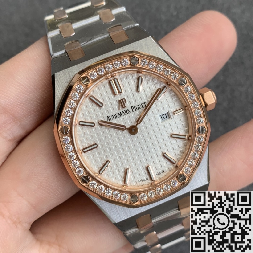 JF Factory Replica Audemars Piguet Royal Oak 67651SR.ZZ.1261SR.01 Rose Gold Diamond Watch