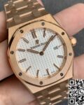 JF Factory Fake Audemars Piguet Royal Oak 67651ST Full Rose Gold Watch