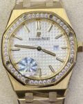 JF Factory Replica Audemars Piguet Royal Oak 67651SR Gold Diamond Watch