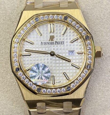 JF Factory Replica Audemars Piguet Royal Oak 67651SR Gold Diamond Watch