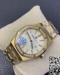 JF Factory Replica Audemars Piguet Royal Oak 67651SR Gold Diamond Watch