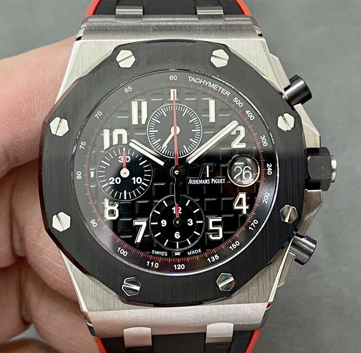 APF Factory Replica Audemars Piguet Royal Oak Offshore 26470SO.OO.A002CA.01 Black Panda Plate Watches