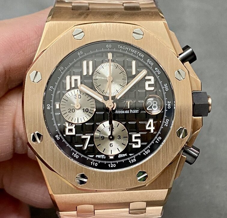 APF Factory Replica Audemars Piguet Royal Oak Offshore 26470OR.OO.1000OR.02 Gray Ruthenium Panda Plate