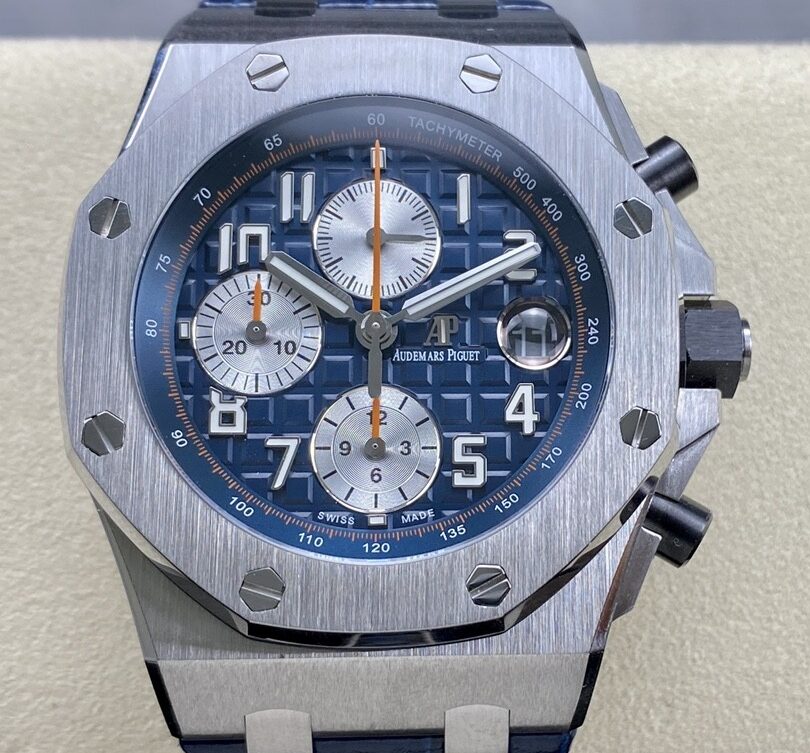 APF Factory Replica Audemars Piguet Royal Oak Offshore 26470ST.OO.A027CA.01 Blue Panda Plate