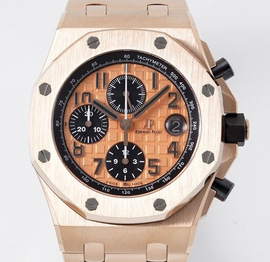 APF Factory Replica AP Royal Oak Offshore 26470OR.OO.1000OR.01 Rose Gold Dial Watch