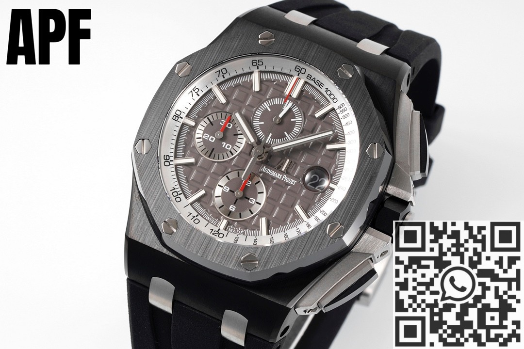 APF Factory Replica Audemars Piguet Royal Oak Offshore 26405CE.OO.A002CA.01 Dark Gray Panda Plate Watches