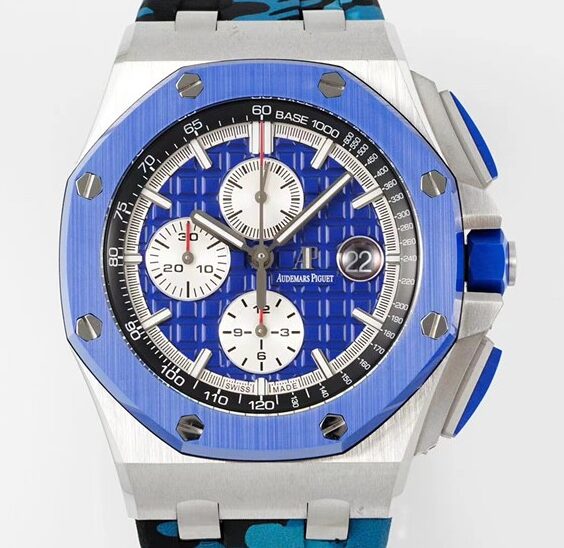 APF Factory Replica Audemars Piguet Royal Oak Offshore 26400SO.OO.A335CA.01 Blue Panda Plate