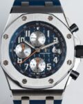 APF Factory Fake Audemars Piguet Royal Oak Offshore 26470ST.OO.A027CA.01 Blue Rubber Strap