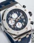 APF Factory Fake Audemars Piguet Royal Oak Offshore 26470ST.OO.A027CA.01 Blue Rubber Strap