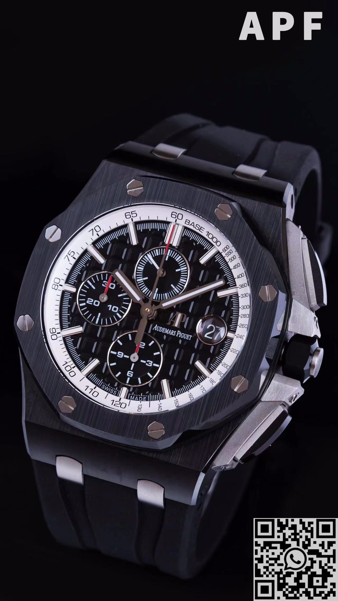 APF Factory Replica Audemars Piguet Royal Oak Offshore 26405CE.OO.A002CA.01 Dark Gray Panda Plate