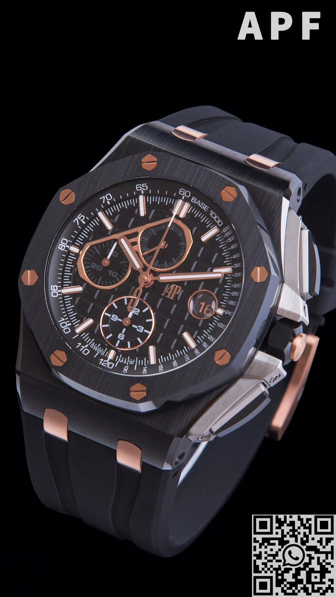 APF Factory Fake AP Royal Oak Offshore 26405CE.OO.A002CA.99.99 Black Dial Watch