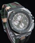 APF Factory Replica AP Royal Oak Offshore 26400SO.OO.A055CA.01 Khaki Green Panda Platter Watches