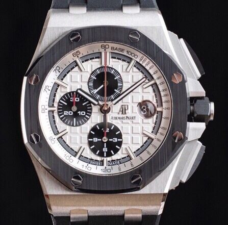 APF Factory Fake Audemars Piguet Royal Oak Offshore 26400SO.OO.A002CA.01 Silver Panda Plate