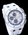 APF Factory Fake AP Royal Oak Offshore 26402CB.OO.A010CA.01 White Panda Plate Watches