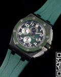 APF Factory Replica AP Royal Oak Offshore 26405CE.OO.A056CA.01 Smoked Green Panda Plate Watches