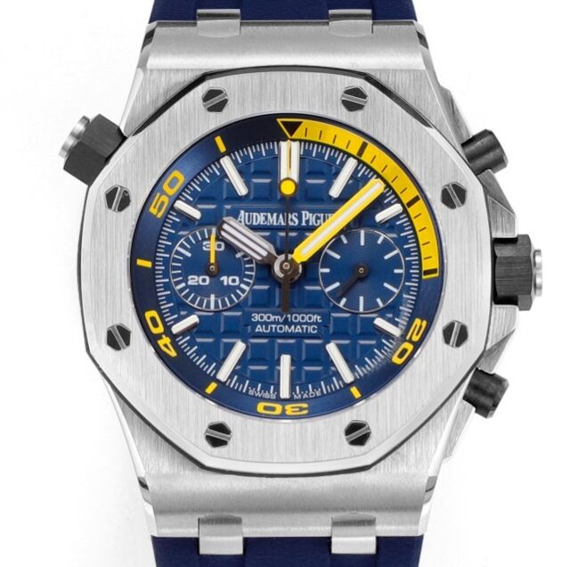 MS Factory Fake AP Royal Oak Offshore 26703ST.OO.A027CA.01 Dark Blue Panda Plate Watches