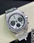 JH Factory Fake AP Royal Oak 26331ST.OO.1220ST.03 Silver Panda Plate Watch