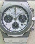 JH Factory Fake AP Royal Oak 26331ST.OO.1220ST.03 Silver Panda Plate Watch