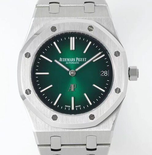 IP Factory Fake Audemars Piguet Royal Oak 15202PT.OO.1240PT.01 Green Dial