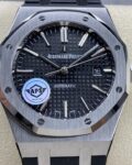 APS Factory Replica Audemars Piguet Royal Oak 15400 Black Dial Rubber Strap