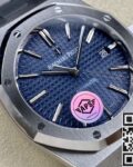 APS Factory Fake AP Royal Oak 15400 Blue Dial Rubber Strap Watches