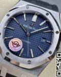 APS Factory Fake AP Royal Oak 15400 Blue Dial Rubber Strap Watches